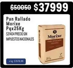 Makro Morixe - pan rallado oferta