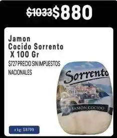 Makro Jamon cocido sorrento oferta
