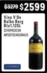 Makro Balbo - vino v de borg btx1.125l oferta