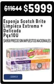 Makro Scotch-brite - esponja limpieza extrema + delicada pq x 10u oferta