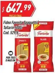 Supermercados Comodin Favorita - fideo spaghetti/tallarin 500gr cod. 529/8 oferta