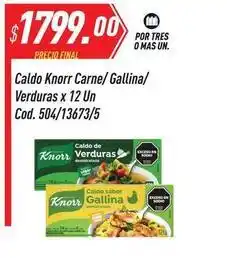 Supermercados Comodin Knorr - caldo carne/ gallina/ verduras x 12 un. cod. 504/13673/5 oferta
