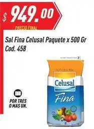 Supermercados Comodin Celusal - sal fina paquete x 500 gr cod. 458 oferta