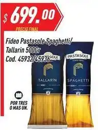 Supermercados Comodin Mas - fideo pastasole spaghetti/tallarin 500gr cod. 45932/45936 oferta