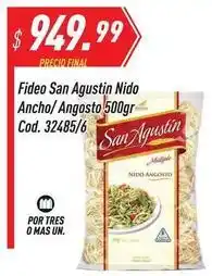 Supermercados Comodin Nido - fideo san agustin ancho/angosto 500gr cod. 32485/6 oferta