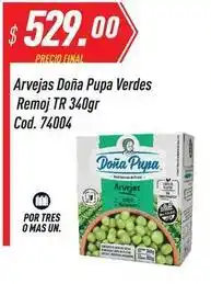 Supermercados Comodin Doña pupa - arvejas verdes remoj tr 340gr cod. 74004 oferta