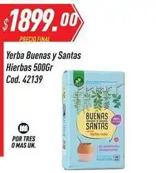 Supermercados Comodin Mas - yerba buenas y santas hierbas 500gr cod. 42139 oferta