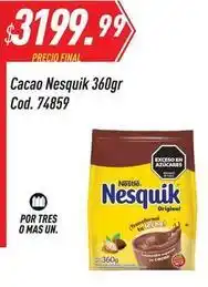 Supermercados Comodin Nesquik - cacao 360gr cod. 74859 oferta