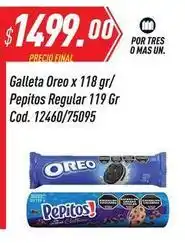 Supermercados Comodin Oreo - galleta x 118 gr/ pepitos regular 119 gr cod. 12460/75095 oferta