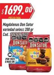 Supermercados Comodin Don satur - magdalenas variedad selecc 200 gr cod. 7228/9/14097 oferta