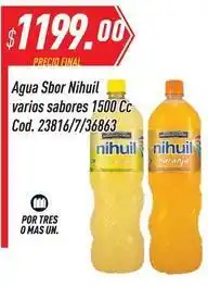 Supermercados Comodin Mas - agua sbor nihuil varios sabores 1500 cc cod. 23816/7/36863 oferta