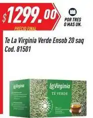Supermercados Comodin La virginia - te verde ensob 20 saq cod. 81501 oferta