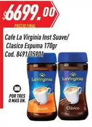 Supermercados Comodin La virginia - cafe inst suave/clasico espuma 170gr cod. 8491/35901 oferta