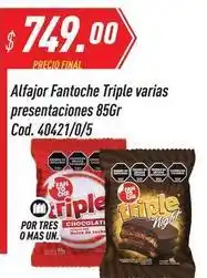 Supermercados Comodin Fantoche - alfajor triple varias presentaciones 85gr cod. 40421/0/5 oferta