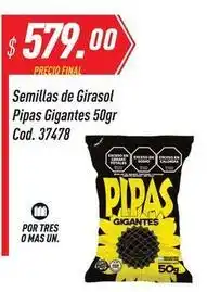 Supermercados Comodin Mas - semillas de girasol pipas gigantes 50gr cod. 37478 oferta