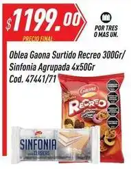 Supermercados Comodin Gaona - oblea surtido recreo 300gr/ sinfonia agrupada 4x50gr cod. 47441/71 oferta