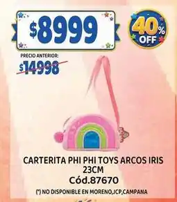 Supermercados Yaguar Off - carterita phi phi toys arcos iris 23cm cód.87670 oferta