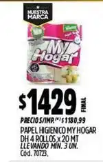 Supermercados Yaguar My hogar - papel higienico my hogar dh 4 rollos x 2 c/u oferta