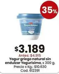 Coto Yogurísimo - yogur griego natural sin endulzar oferta