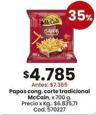 Coto Papas cong. corte tradicional oferta