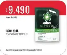 Supermercados Tadicor Ariel - jabón doy pack variedades oferta