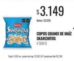 Supermercados Tadicor Granix - copos de maíz skarchitos oferta