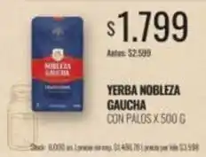 Supermercados Tadicor Nobleza gaucha - yerba nobleza gaucha con palos oferta