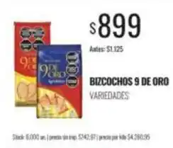 Supermercados Tadicor 9 de oro - bizcochos 9 de oro oferta