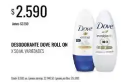 Supermercados Tadicor Dove - desodorante roll on oferta