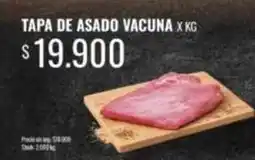 Supermercados Tadicor Tapa de asado vacuna oferta