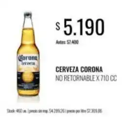 Supermercados Tadicor Corona - cerveza no retornable oferta