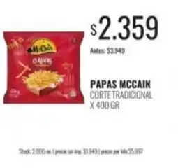 Supermercados Tadicor Papas mccain corte tradicional oferta