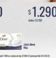 Supermercados Tadicor Dove - jabón oferta