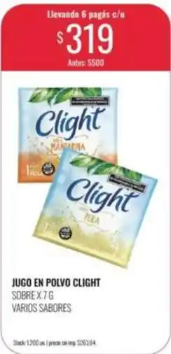 Supermercados Tadicor Clight - jugo en polvo oferta