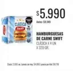 Supermercados Tadicor Swift - hamburguesas de carne oferta