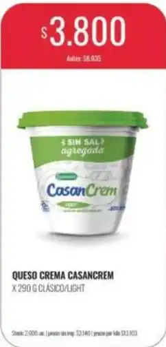 Supermercados Tadicor Casancrem - queso crema oferta