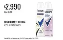 Supermercados Tadicor Rexona - desodorante oferta