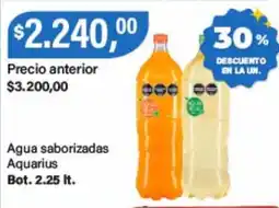 Supermercados Damesco Aquarius agua saborizadas oferta