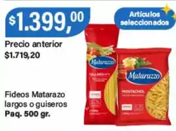 Supermercados Damesco Matarazzo fideos largos o guiseros oferta