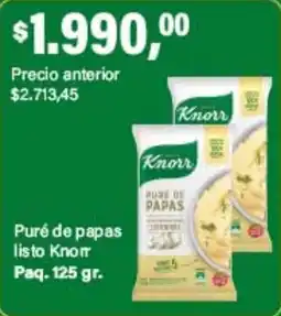 Supermercados Damesco Knorr puré de papas listo oferta