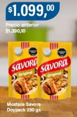 Supermercados Damesco Savora mostaza doypack oferta