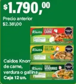 Supermercados Damesco Knorr caldos de carne, verdura o gallina oferta