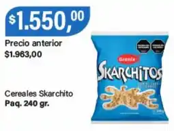 Supermercados Damesco Granix cereales skarchito oferta