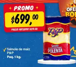 Supermercados Damesco P&P sémola de maíz para preparar polenta oferta
