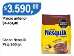 Supermercados Damesco Nesquik cacao oferta