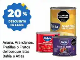 Supermercados Damesco Bahía anana arandanos frutillas o frutos del bosque latas oferta