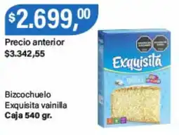 Supermercados Damesco Exquisita bizcochuelo vainilla oferta