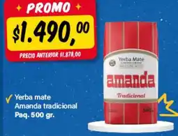 Supermercados Damesco Amanda yerba mate tradicional oferta