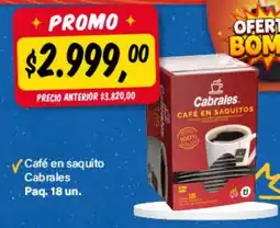Supermercados Damesco Cabrales café en saquitos oferta