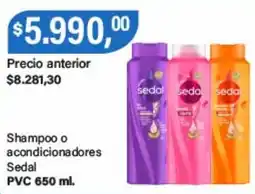 Supermercados Damesco Sedal shampoo o acondicionadores oferta